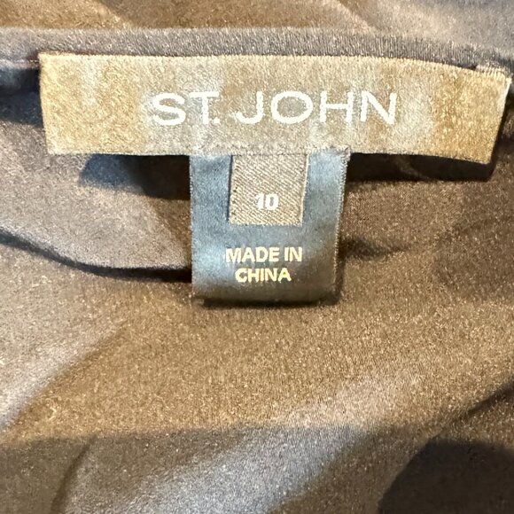 St John Sequin Short Sleeve Scoop Neck Top - Picture 10 of 15